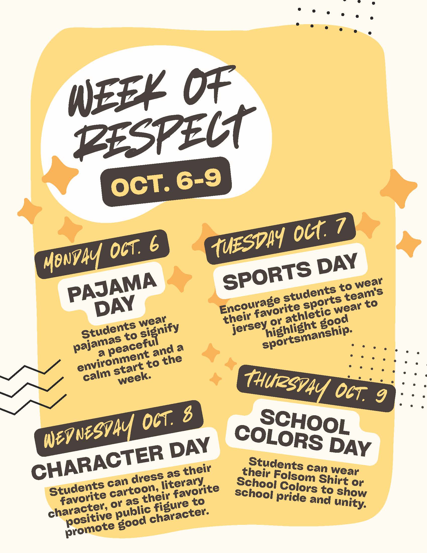 Week of Respect Oct. 6 - 9